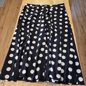 Black & White Wide Leg Capri Pants Elastic Waist 18/20W 39" Waist